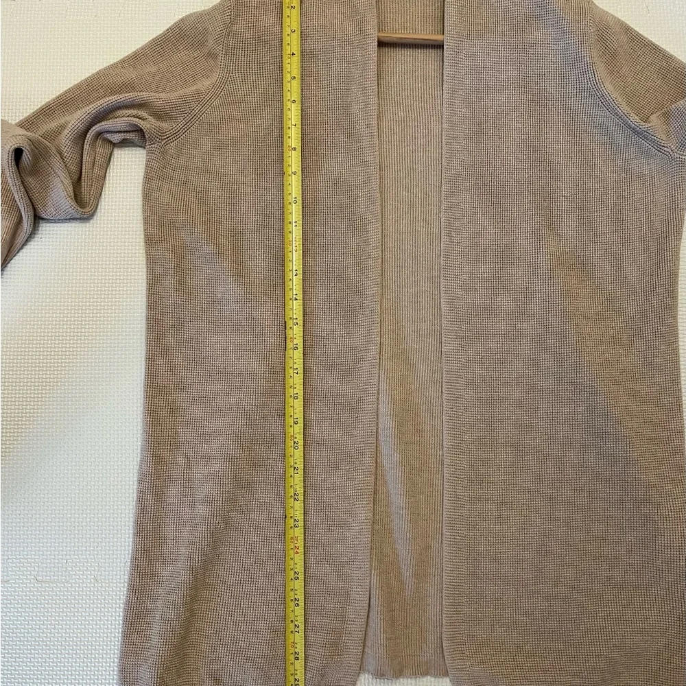 Cyrus Waffle Knit Open Cardigan Beige Neutral Size L - Picture 8 of 8